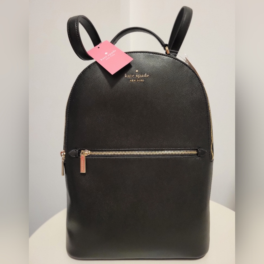 KATE SPADE New York - Perry Large Leather Backpack (black) - Picture 1 of 5